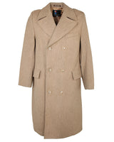70s Camel Colour Double Breasted Overcoat - S