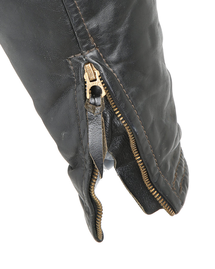 Vintags 60s Custom Made Langlitz Leathers Horsehide Biker Jacket - XS
