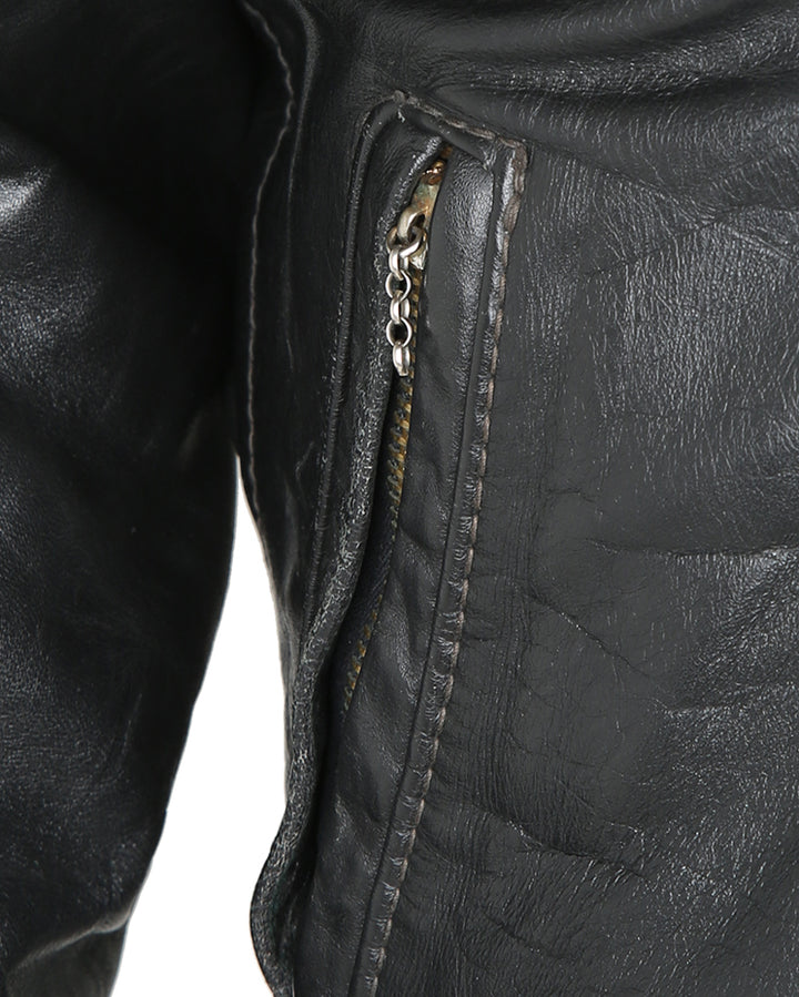 Vintags 60s Custom Made Langlitz Leathers Horsehide Biker Jacket - XS
