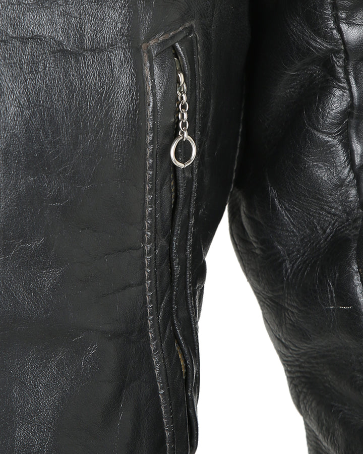 Vintags 60s Custom Made Langlitz Leathers Horsehide Biker Jacket - XS