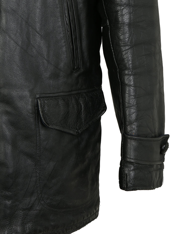 Vintage 50s Aviation Transport Style Leather Jacket - L