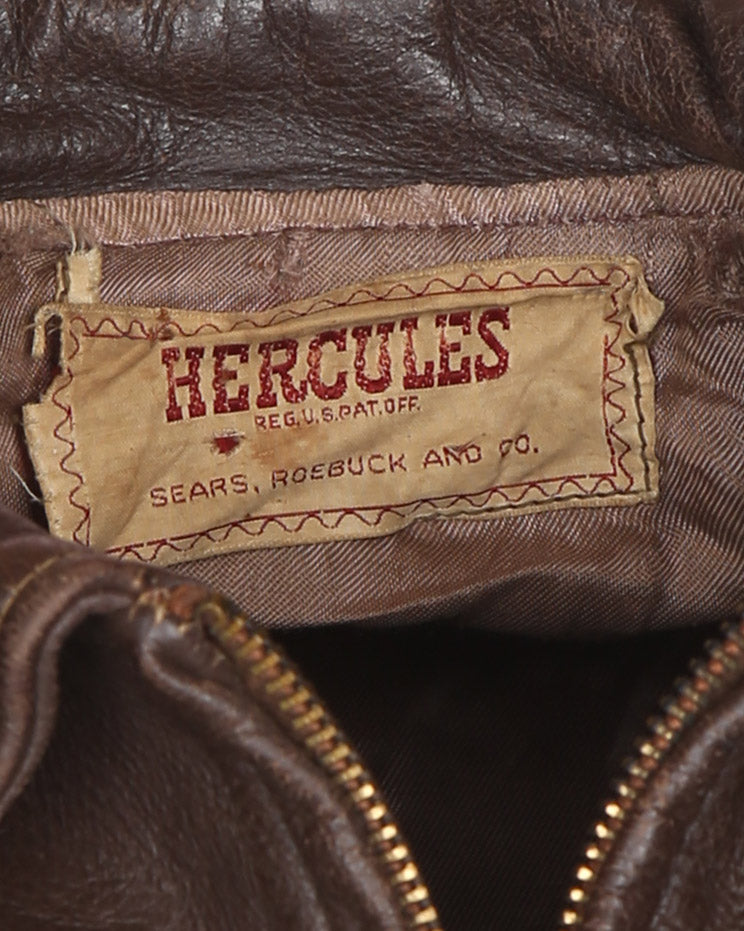 Late 40s Sears Roebuck Hercules Leather Jacket - S