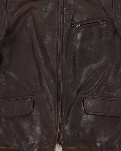 Vintage 1940s Brown Leather Jacket - S