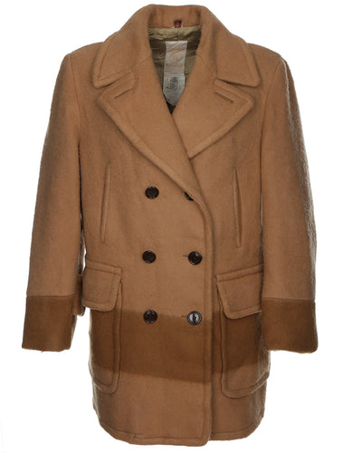 60s Wool Hudson Bay Overcoat - L
