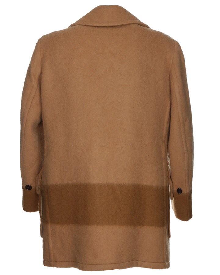 60s Wool Hudson Bay Overcoat - L