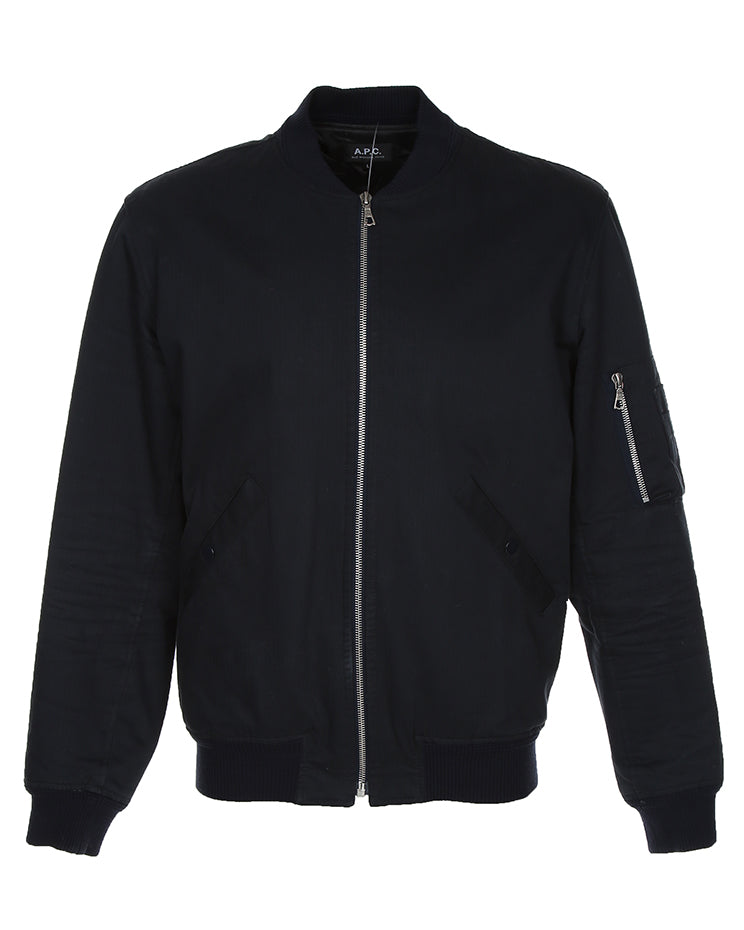 A.P.C. Navy Bomber Jacket - L