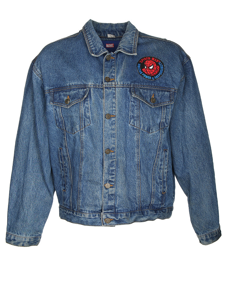 Vintage Marvel Spider-Man back patch denim jacket - XXXL