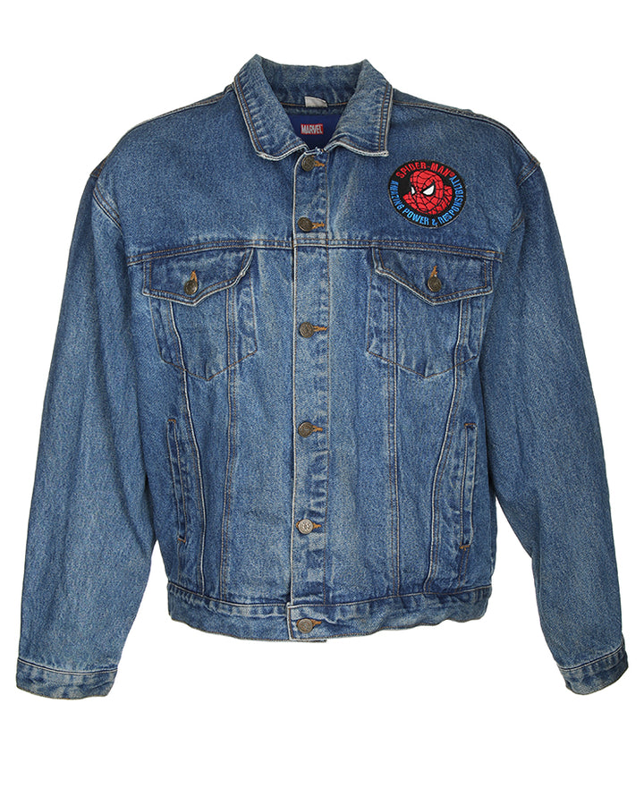 Vintage Marvel Spider-Man back patch denim jacket - XXXL