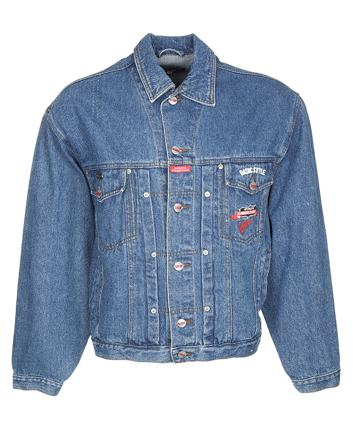 Logo Patch Detailed Denim Jacket - XL