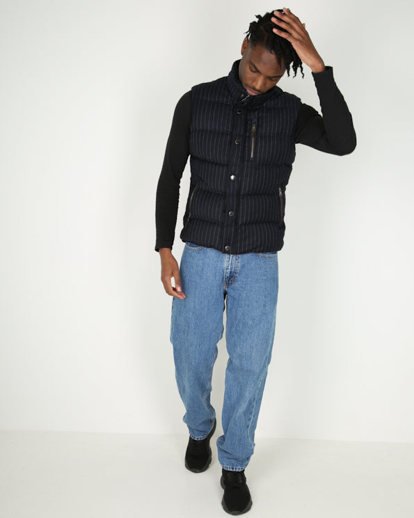 Vintage Hackett pinstripe wool gilet - S
