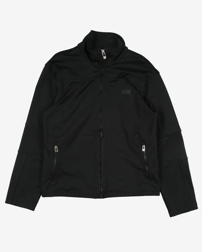 helly hansen black plain sports jacket - l