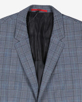 hugo boss blue check blazer jacket - m