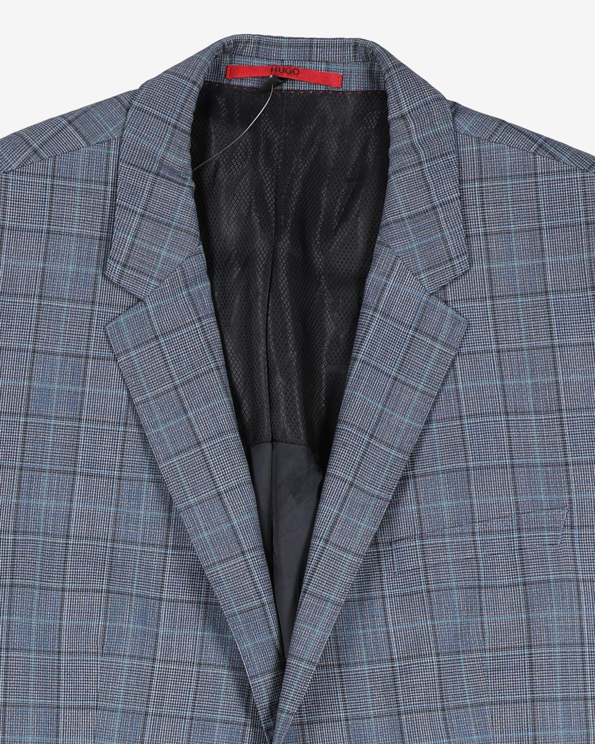 hugo boss blue check blazer jacket - m