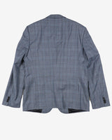 hugo boss blue check blazer jacket - m