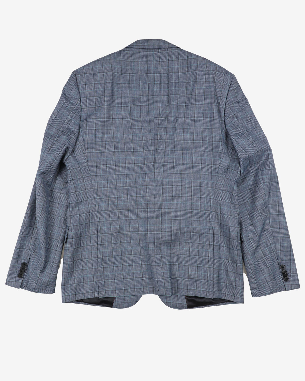 hugo boss blue check blazer jacket - m