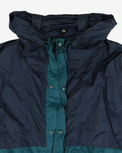 Helly Hansen Navy / Green Windbreaker Raincoat - M