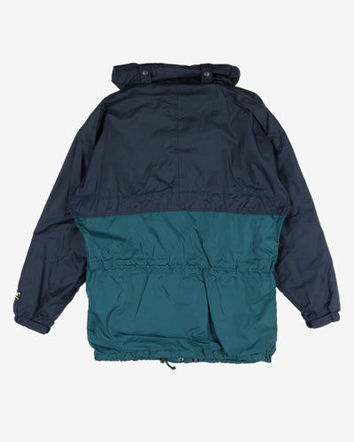 Helly Hansen Navy / Green Windbreaker Raincoat - M