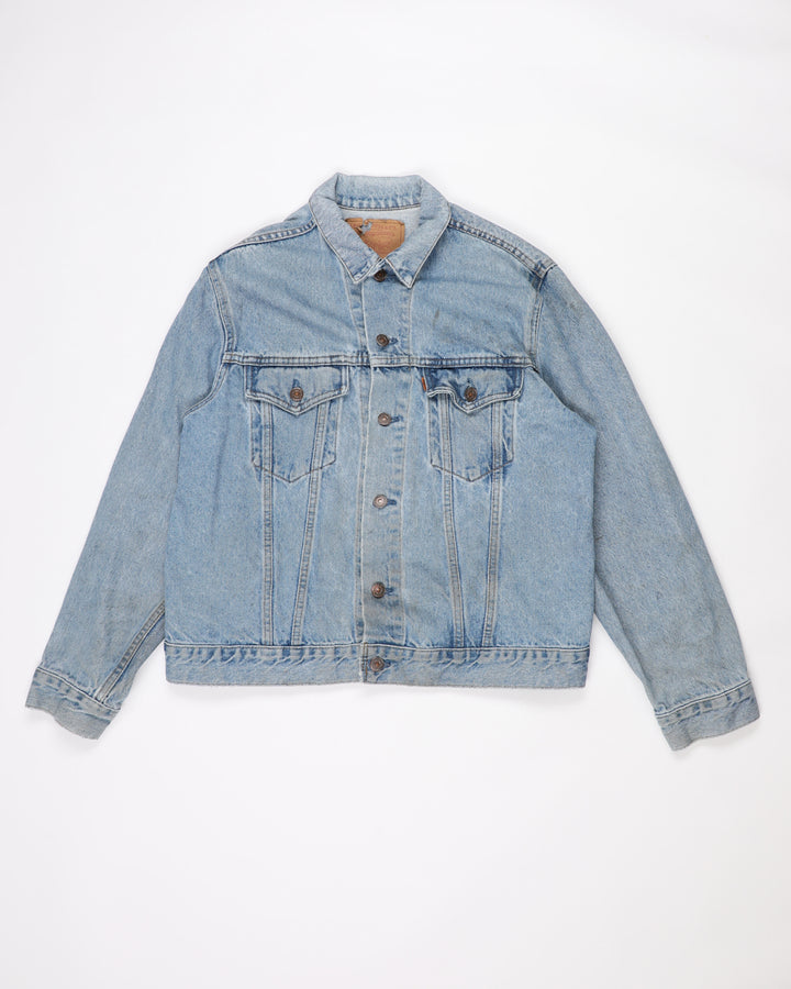 Vintage 80s Levi's Orange Tab Light Wash Denim Jacket - M