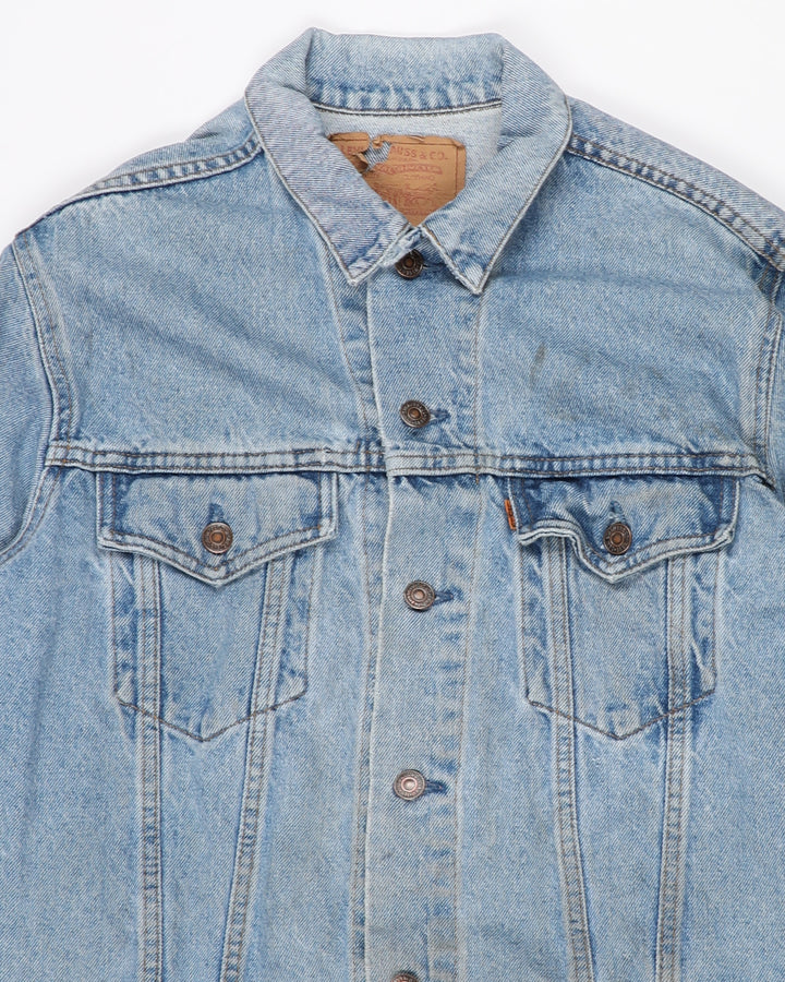 Vintage 80s Levi's Orange Tab Light Wash Denim Jacket - M