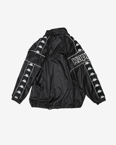 Vintage 90s Kappa Black Classic Logo Full Zip Jacket - L