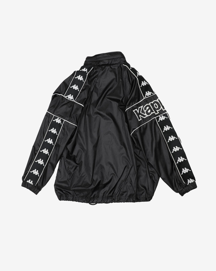 Vintage 90s Kappa Black Classic Logo Full Zip Jacket - L