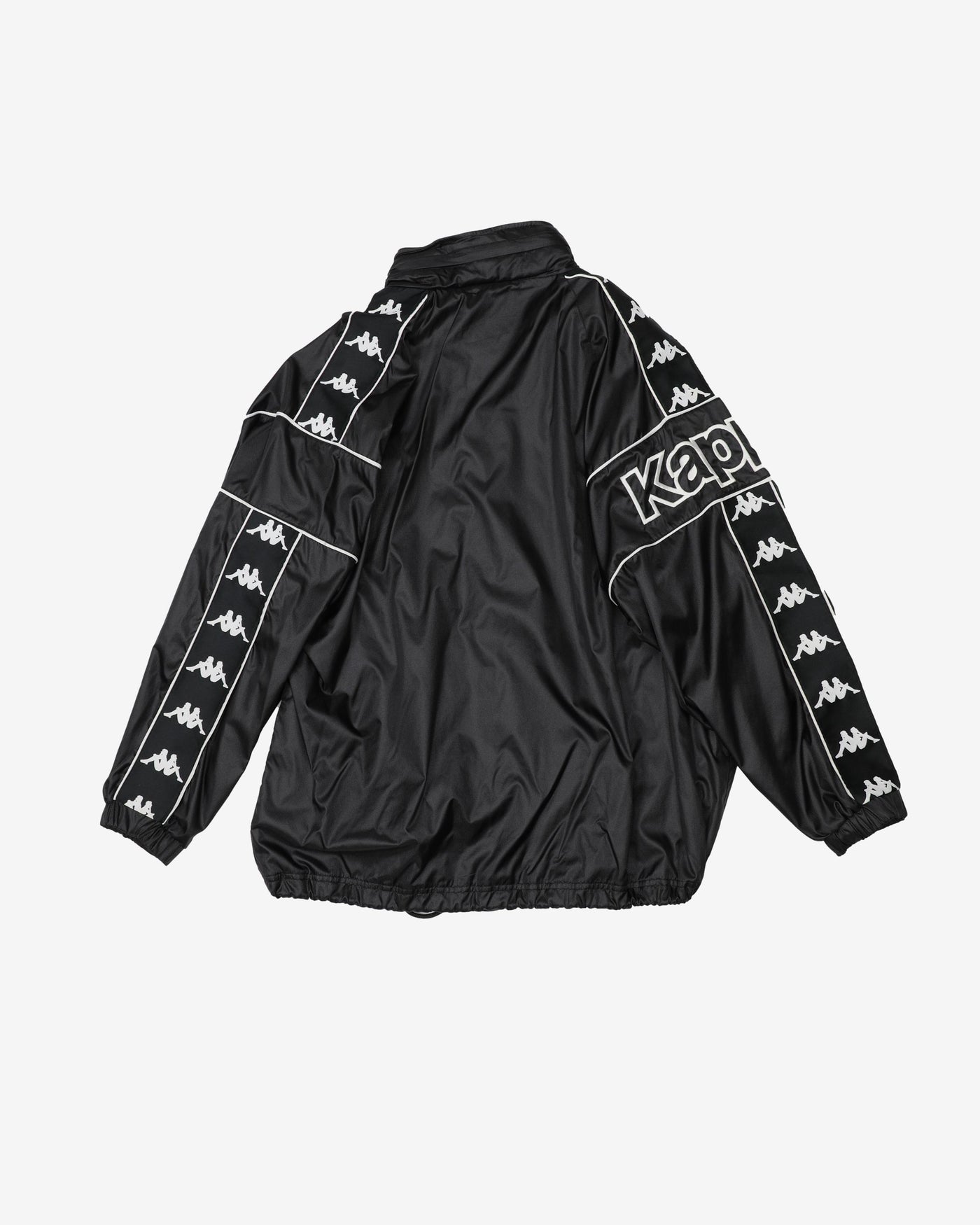 Vintage 90s Kappa Black Classic Logo Full Zip Jacket - L