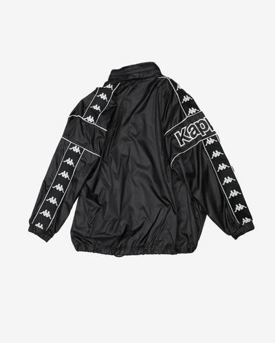 Vintage 90s Kappa Black Classic Logo Full Zip Jacket - L