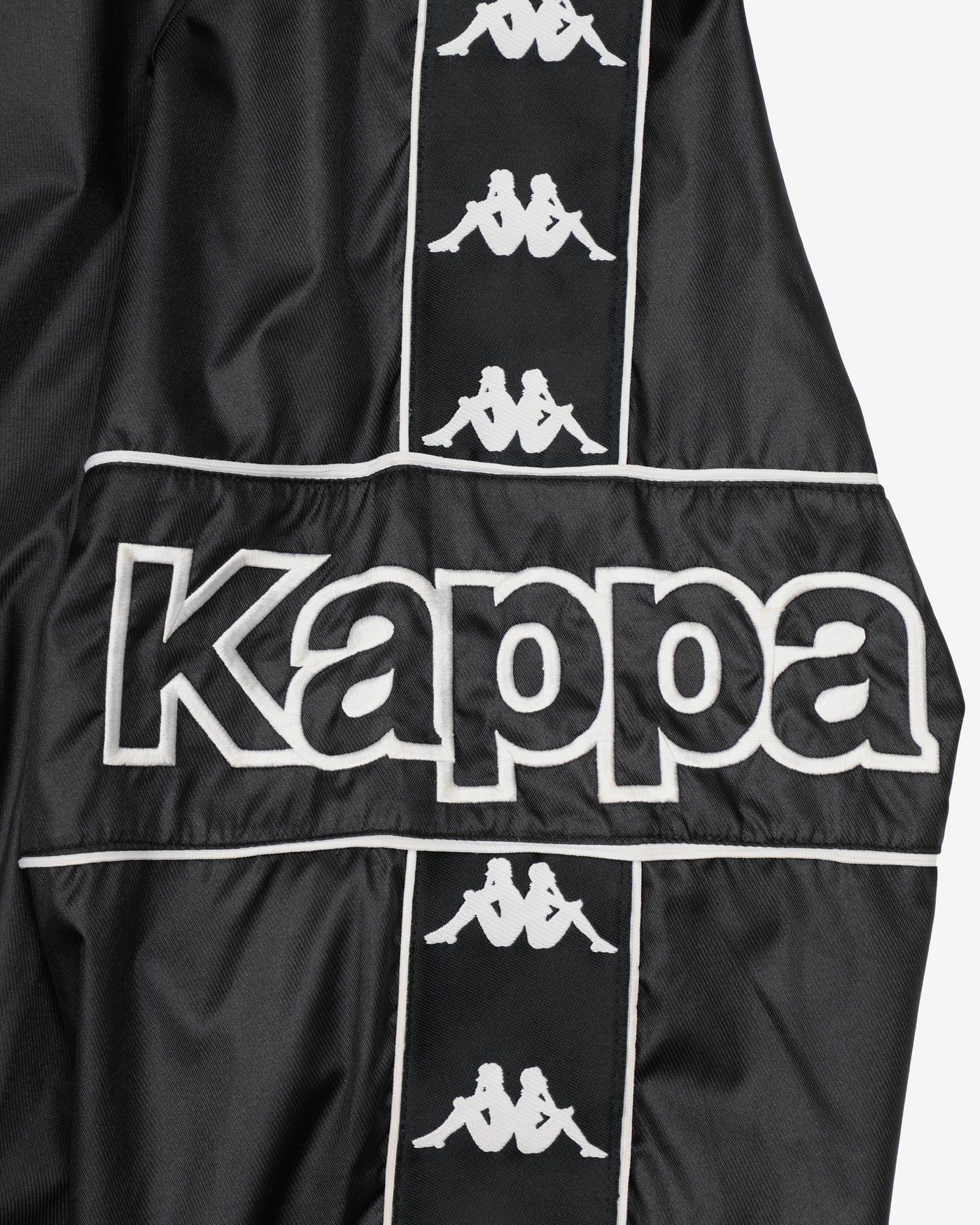 Vintage 90s Kappa Black Classic Logo Full Zip Jacket - L