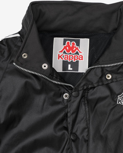 Vintage 90s Kappa Black Classic Logo Full Zip Jacket - L