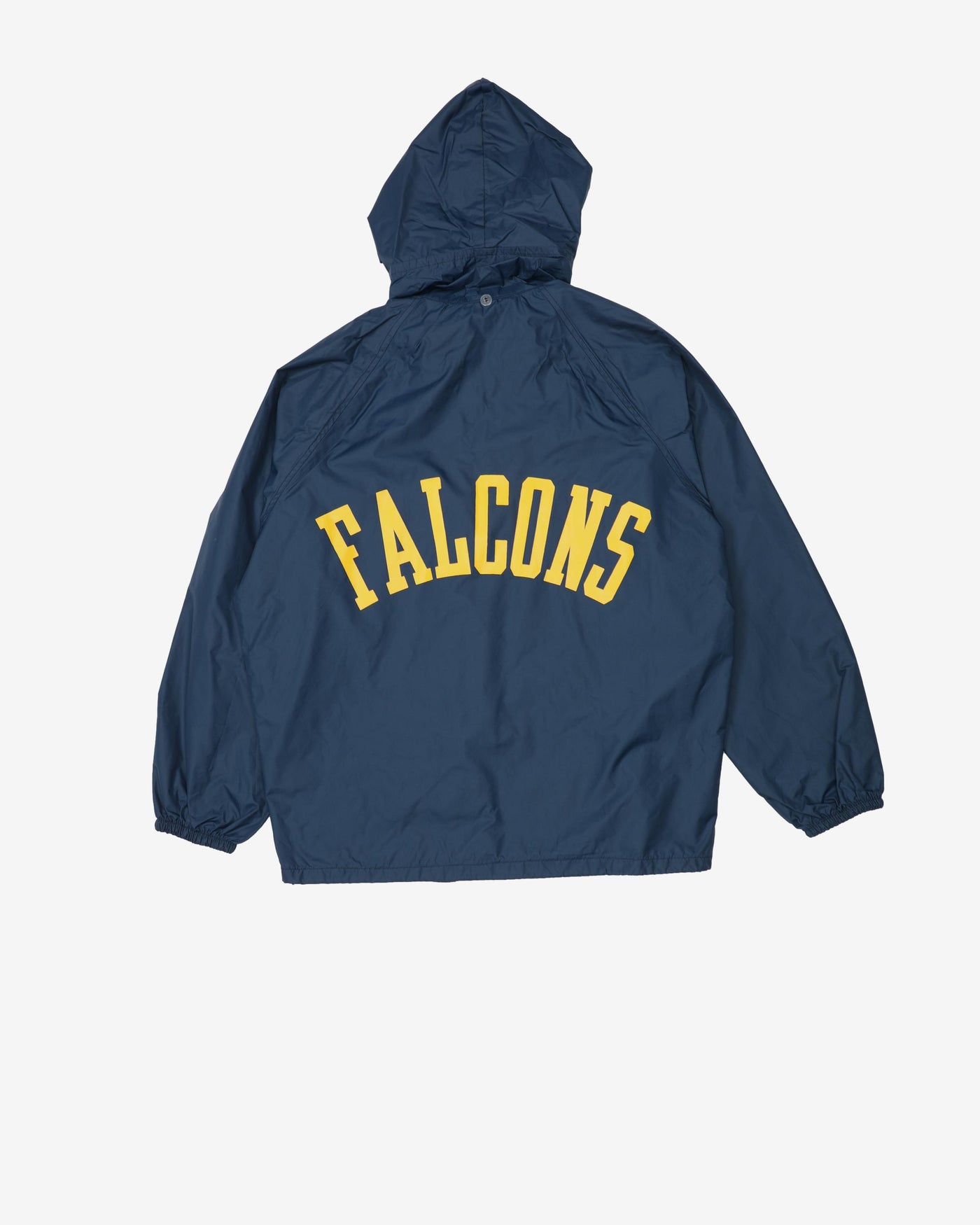 Vintage 80s Champion Navy #8 Falcons Hooded Windbreaker Sports Jacket - M