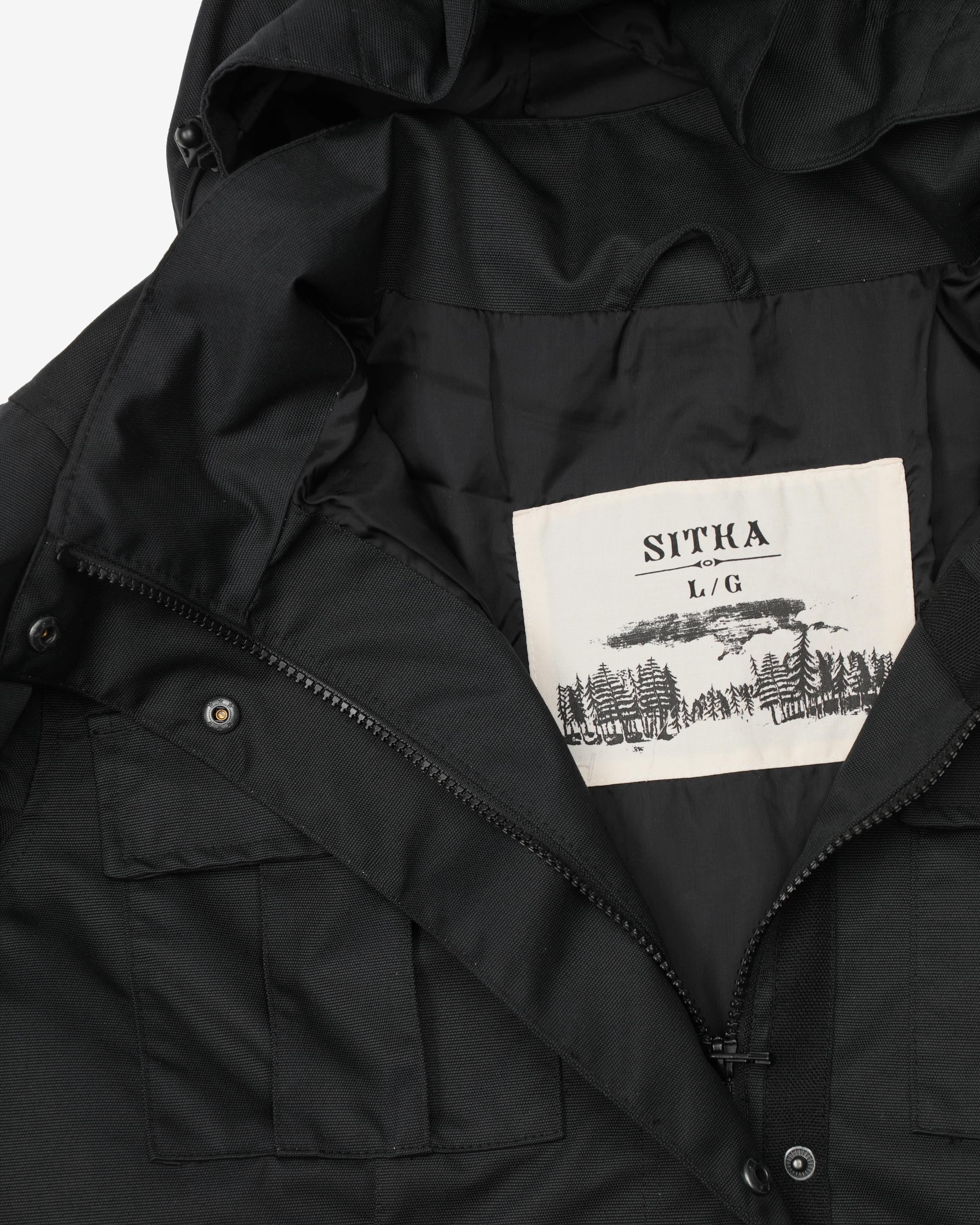 Sitka Black Hunting Full Zip Hooded Jacket - L