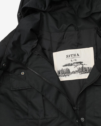 Sitka Black Hunting Full Zip Hooded Jacket - L