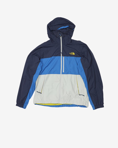 The North Face Navy / Blue / Grey Hooded Rain Jacket - L