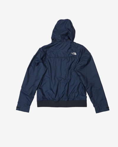 The North Face Navy / Green Hooded Rain Jacket - M