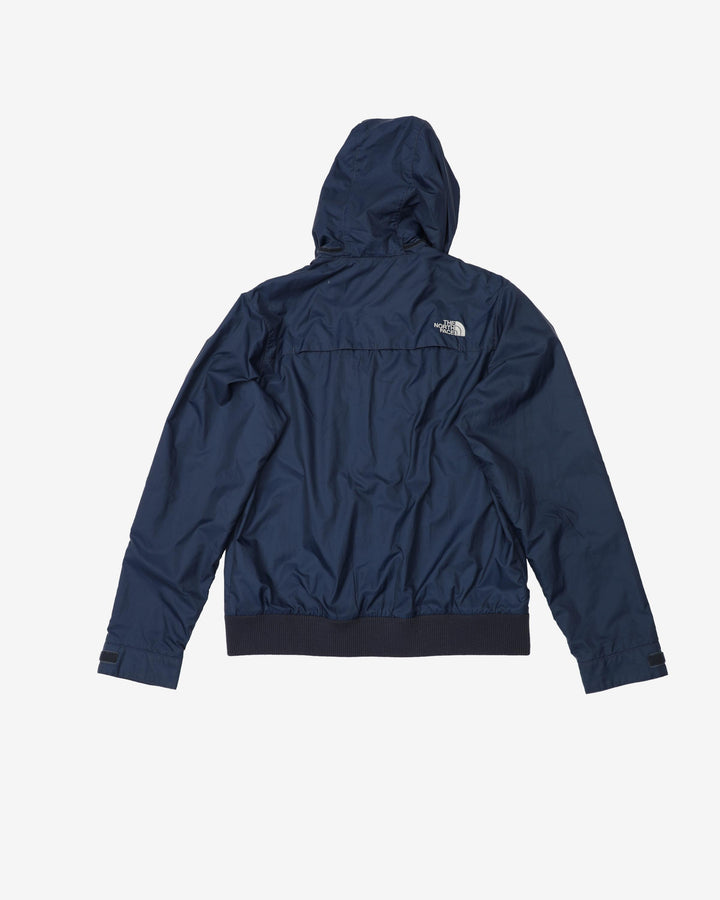The North Face Navy / Green Hooded Rain Jacket - M