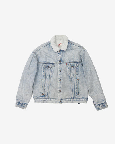 Vintage 80s Levi's Sherpa Lined Denim Jacket - XL