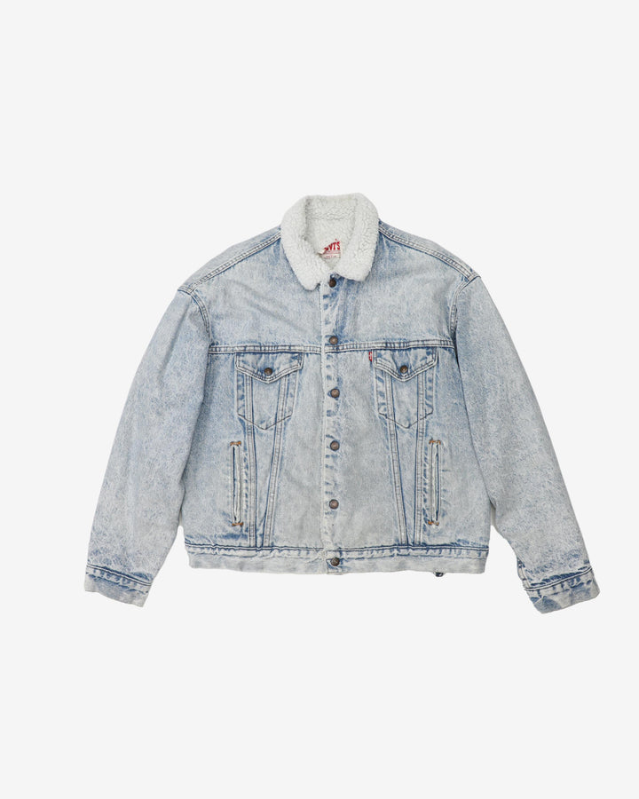Vintage 80s Levi's Sherpa Lined Denim Jacket - XL