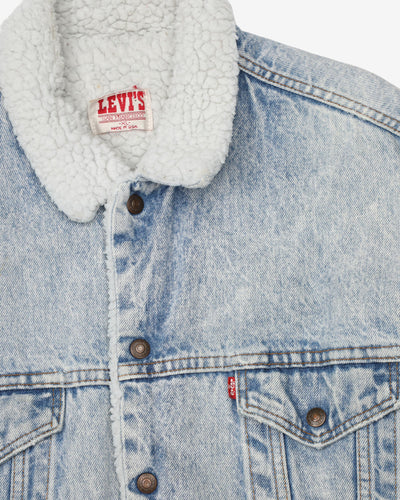 Vintage 80s Levi's Sherpa Lined Denim Jacket - XL