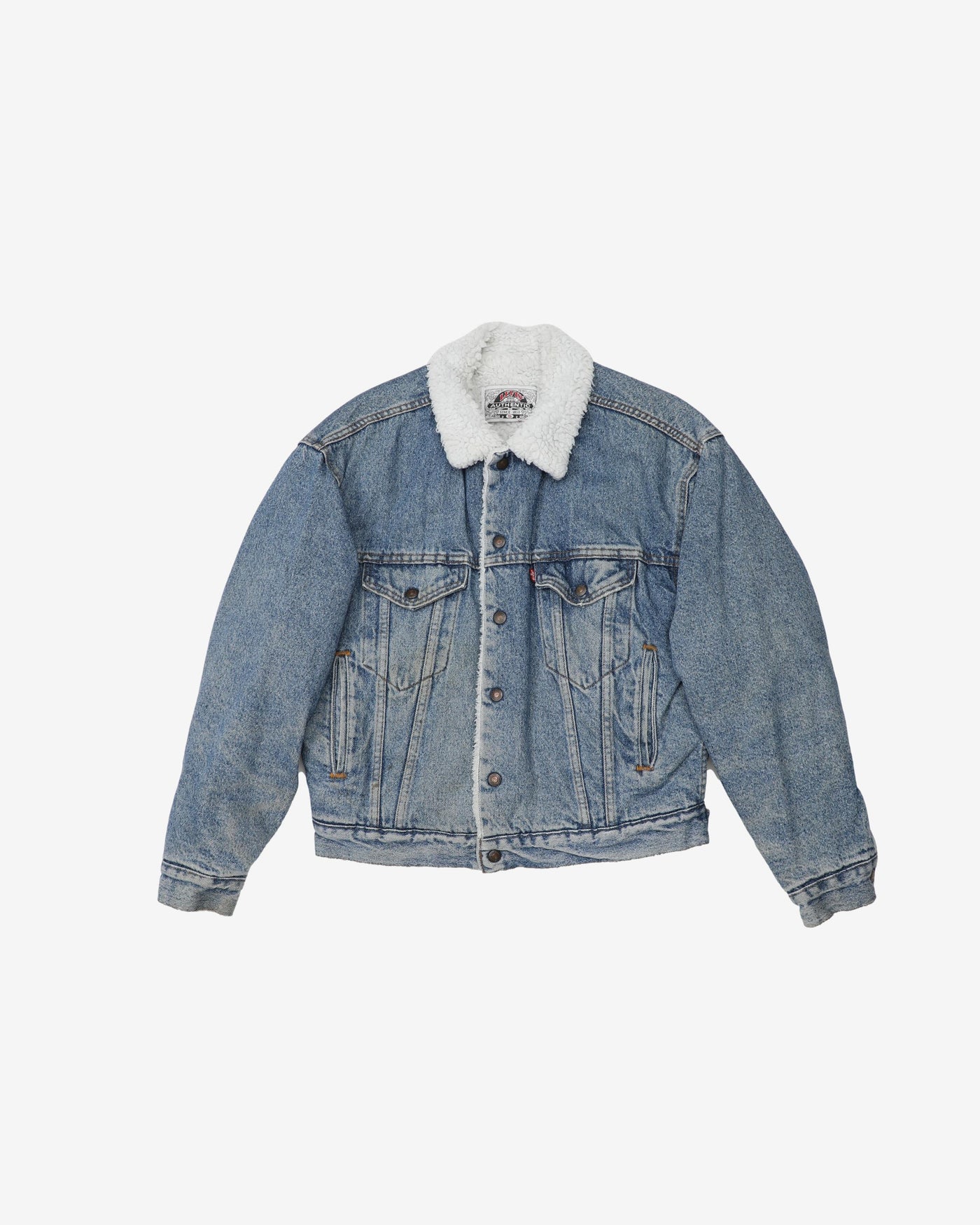 Vintage 80s Levi's Heavyweight Sherpa Lined Denim Jacket - S