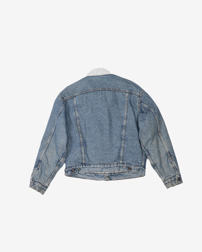 Vintage 80s Levi's Heavyweight Sherpa Lined Denim Jacket - S