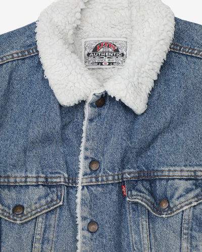 Vintage 80s Levi's Heavyweight Sherpa Lined Denim Jacket - S