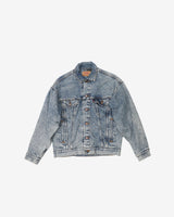Vintage 80's Levi's Blue / Black Blanket Lined Denim Jacket - S