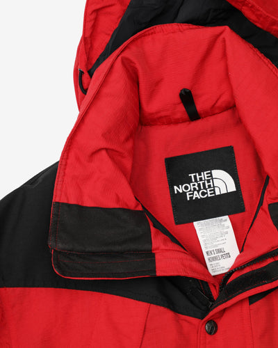 Vintage 90s The North Face Red / Black Hooded Rain Jacket - S