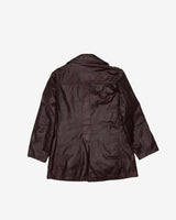 Vintage 70s Victoria Leather Deep Brown  Leather Jacket - L