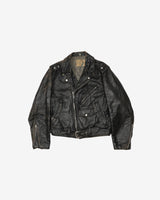 Vintage 60s Brent Sportsman Black Biker Style Leather Jacket - L
