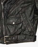 Vintage 60s Brent Sportsman Black Biker Style Leather Jacket - L