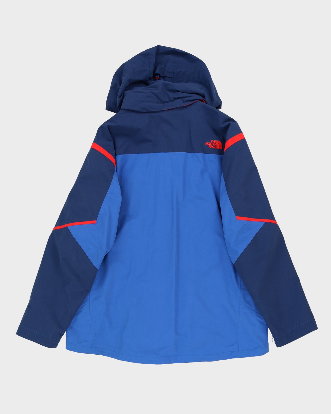 The North Face Hooded Blue Two-Tone / Red Insulated Windbreaker - XL