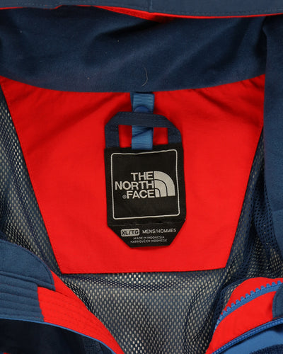 The North Face Hooded Blue Two-Tone / Red Insulated Windbreaker - XL