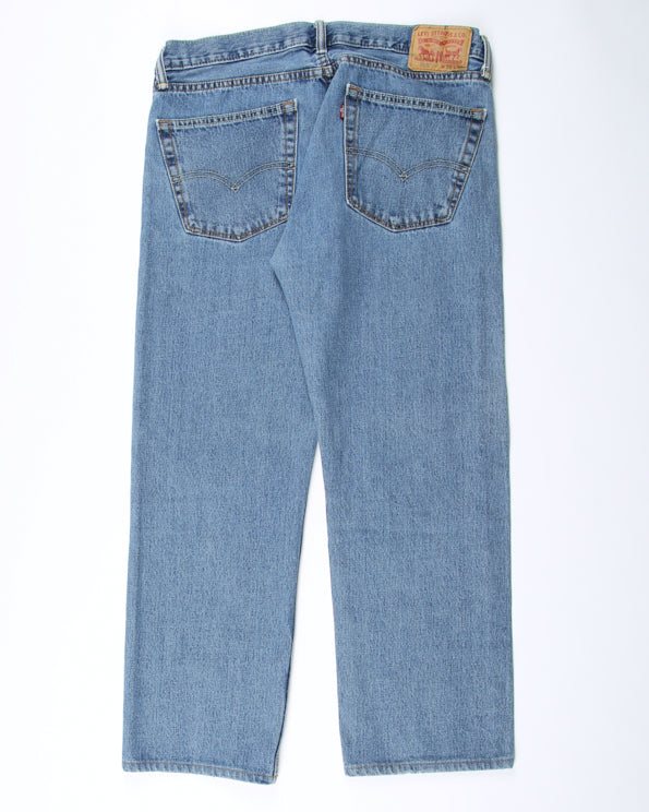 Levi's 505 medium stonewash blue denim jeans - w36 L26