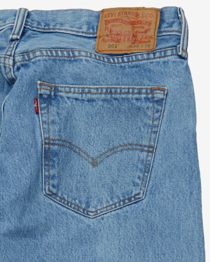 Levi's 501 Light Blue Denim Jeans - W34 L31